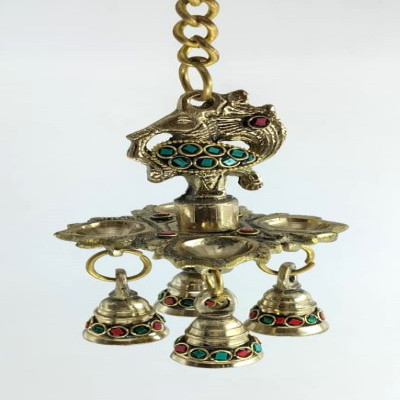 Peacock Hanging Diya Bell