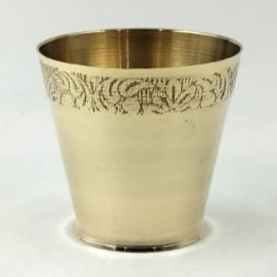 Embossed Brass Glass