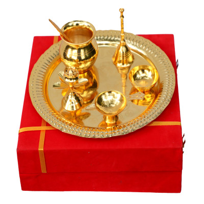 Brass Puja Thali Set