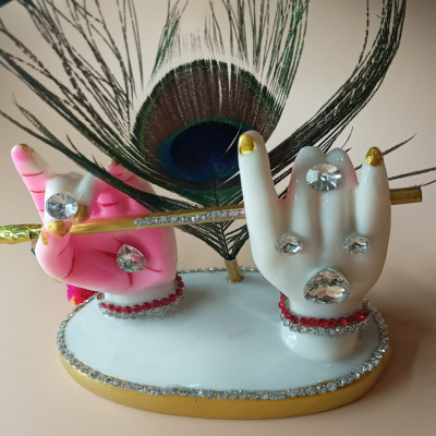 White Dust Marble Hand