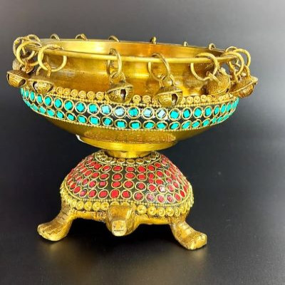 Tortoise Uruli With Stone Bells